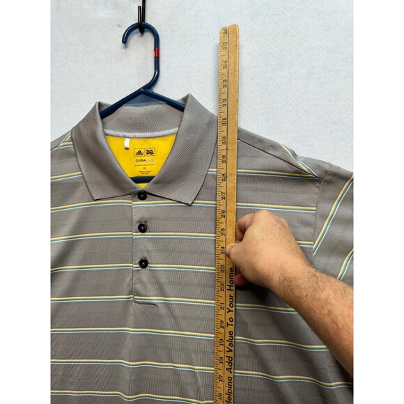 Adidas Clima Cool Striped Polo Golf Casual Size XL - Picture 5 of 12